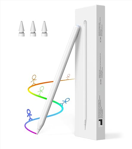 MoKo iPad Pencil 2nd Generation with Magnetic Wireless Charging,Apple Pencil 2nd Generation,Stylus Pen for iPad Pro 12.9 in 6/5/4th,iPad Pro 11 in 4/3,iPad Air 5/4,iPad Mini 6th,Tilt & Palm Rejection