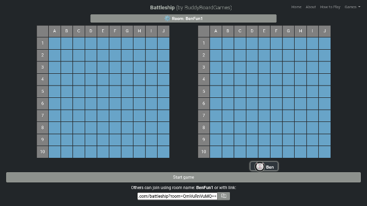 Battleship - virtual game board 